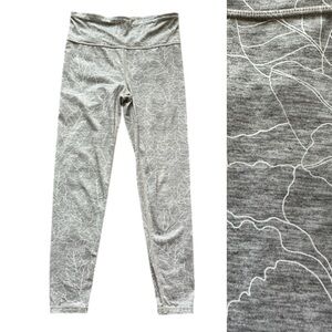 Gap Fit Gray Eclipse Print High Waist Leggings Women’s Size Medium Tall Workout